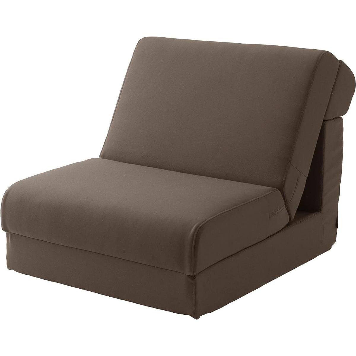 【I】セルタン(CELLUTANE) ソファベッド 1人掛け 大きめサイズ CHIDORI 和楽の千鳥 ダリアンブラウン　折り畳み式 簡易ベッド リビング 【受注生産品】グ