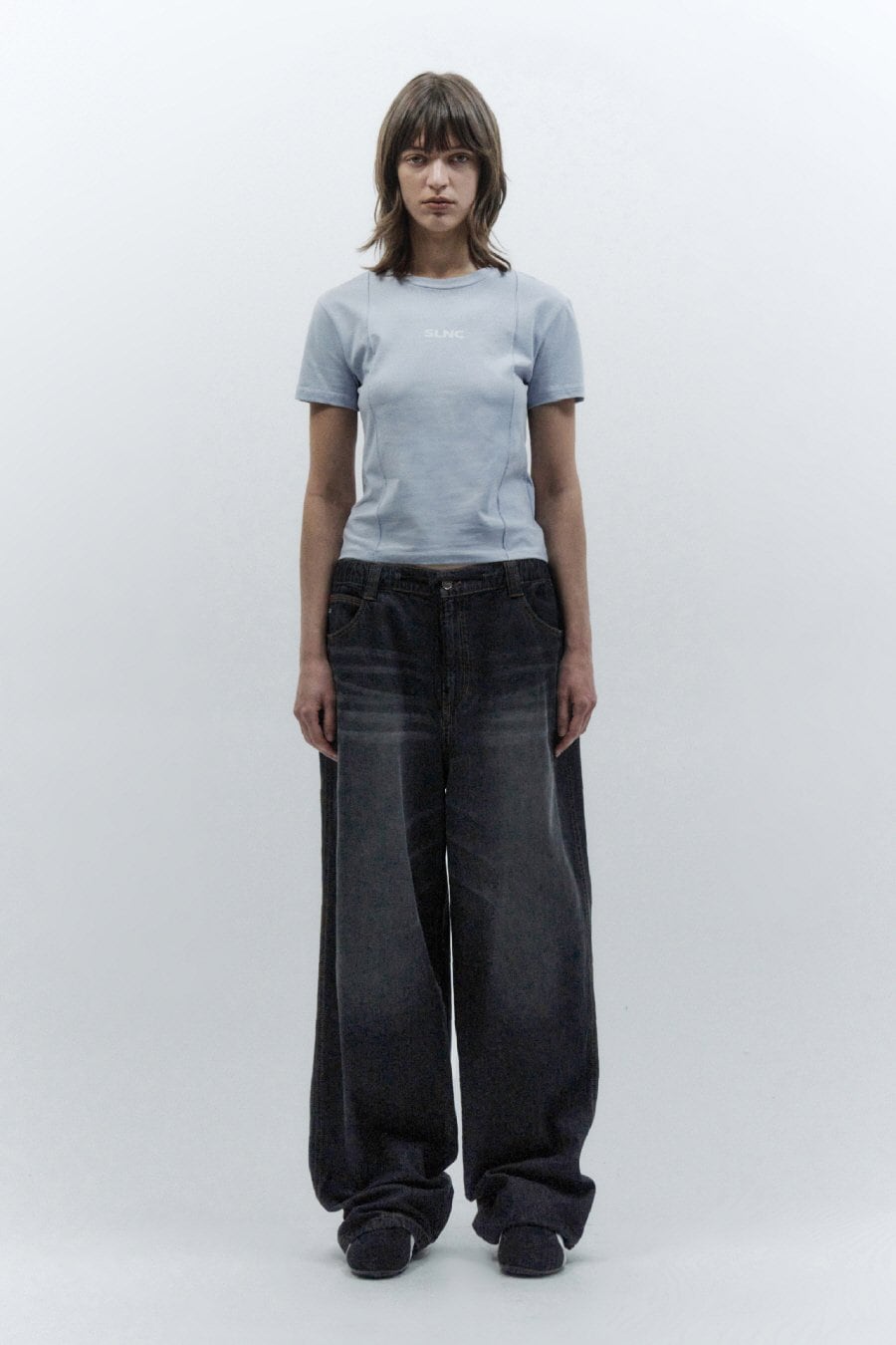 【INSILENCE】 LIGHT OVERSIZED DENIM : BLACK