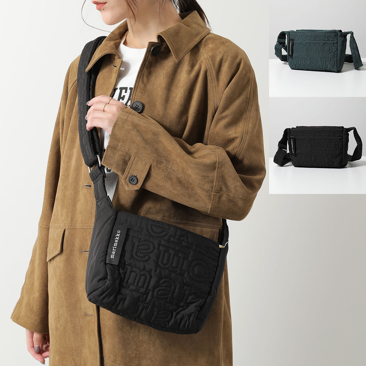 marimekko マリメッコ ショルダーバッグ Joy Crossbody S Logo ジョイ クロスボディ 094913 レディース キルティング ロゴ クロスボディ ミニバッグ 鞄