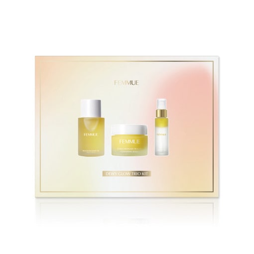ファミュー デューイグロートリオキット クレンジングバーム50g+エッセンス35ml+ボディオイル90ml+フェイスタオル