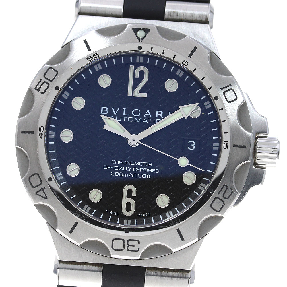 ブルガリ BVLGARI DP42SSD ディアゴノ スクーバ アクア デイト 自動巻き メンズ _833666【中古】