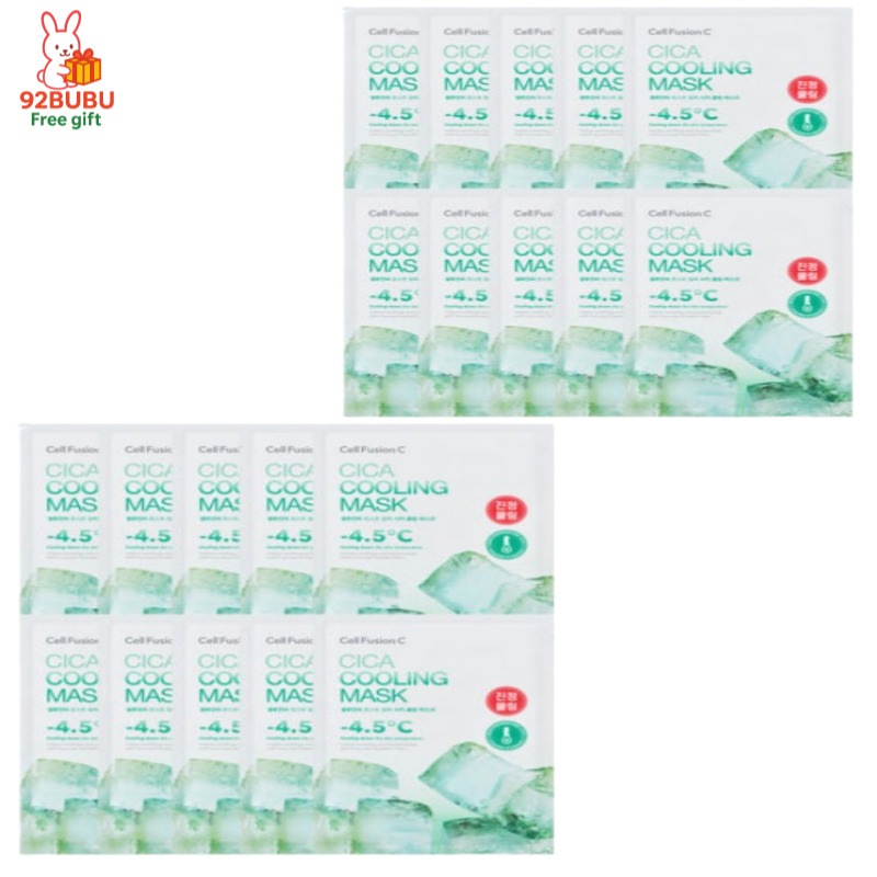 【10+10マスクパック 韓国人気】シカクーリングマスク20枚スキンケア/フェイスパック/シートマスク/ひんやり/冷感 /毛穴/鎮静/シカパック/クーリングケア/ツボクサエキス/大容量