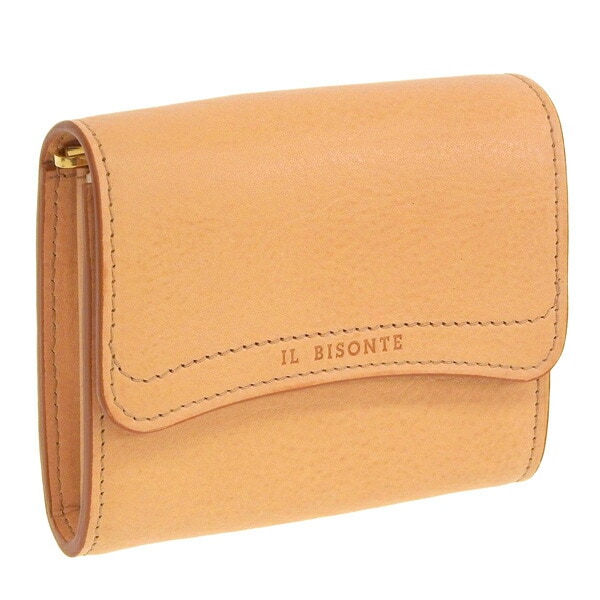 イルビゾンテ/IL BISONTE 二つ折り財布 レザー ライトベージュ系
