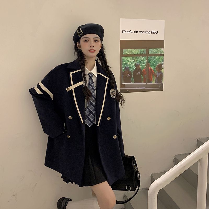 涼しく楽ちんセットアップ 新生活応援ビジネス特集スーツ涼しく楽ちんセットアップセットアップ2023 韓国ファッション JK制服 大学生風スーツ ツイードジャケット＋ブラウス＋プリーツスカート