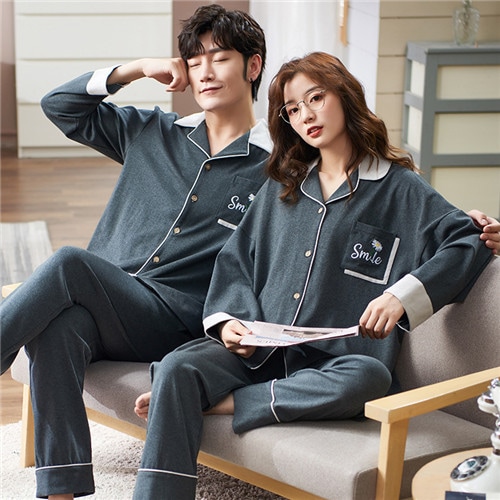 敬老の日 プレゼント 前開き 灰色 Rsa11177192 ルームウェア ペアパジャマ 秋冬 退職お祝い 綿 ペア パジャマ 長袖 ギフト 結婚祝い 冬 カップル 部屋着