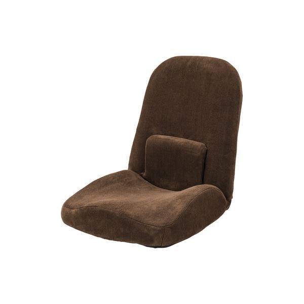 座椅子 パーソナルチェア 幅47cm ブラウン ポリエステル 腰サポートリクライナー リビング ダイニング インテリア家具 7,070円