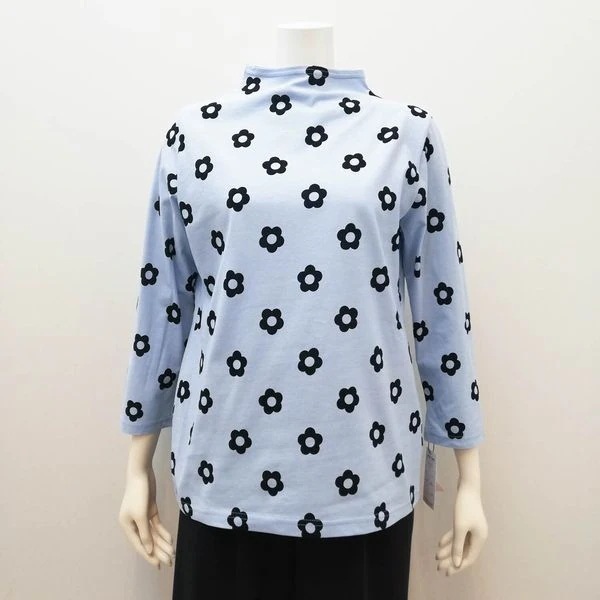 五分 七分袖 Tシャツ カットソー トップス レディースファッション 日本製 花柄Tシャツ