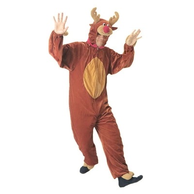 トナカイ　コスプレ トナカイ フード付きコスチューム 【 コスプレ 衣装 アニマル 動物 クリスマス トナカイコスチューム 女性用 トナカイ衣装 レディース メンズ 仮装 男女兼用 男性用 大人用 】