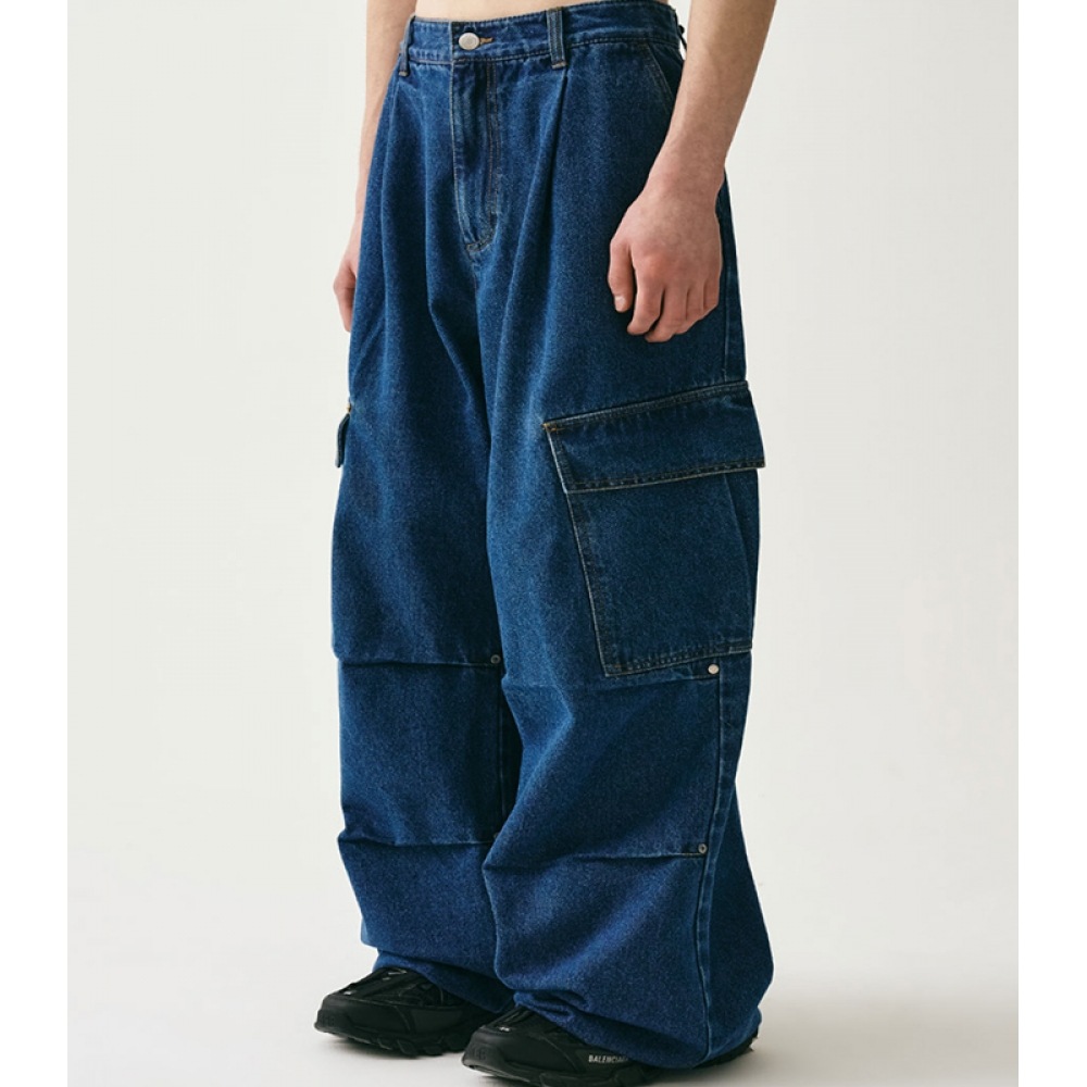 AVANDRESS サイドビッグカーゴパンツ INDIGO