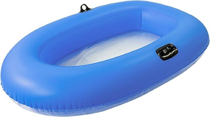 ボート フロート 透明底 船底が透けている シースルーボート 海中探索 浮き輪 海水浴 ラフティング カヤック フローティング( ブルー)