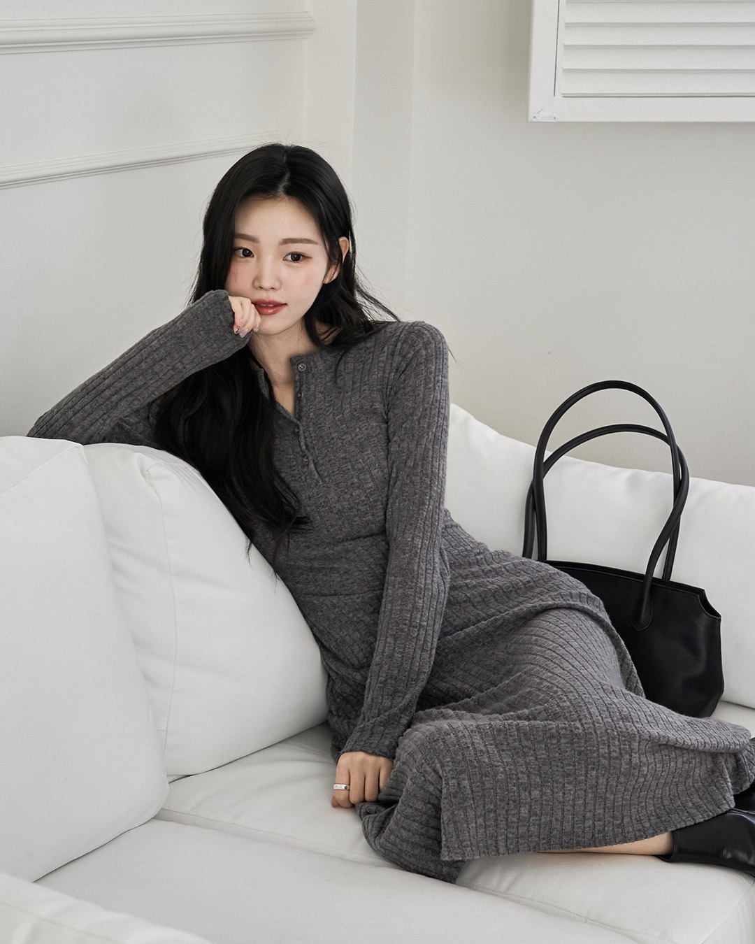 シェーバーゴルジロングワンピース韓国ファッション レディース