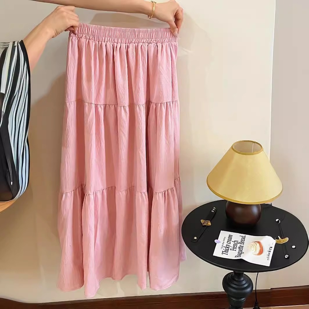 【1つ買うと10つ無料】ホワイトケーキスカートレディーススカートスカート春夏秋2025年2025年のハイウエストバレエバレエスタイルふくらんでいる長いスカート