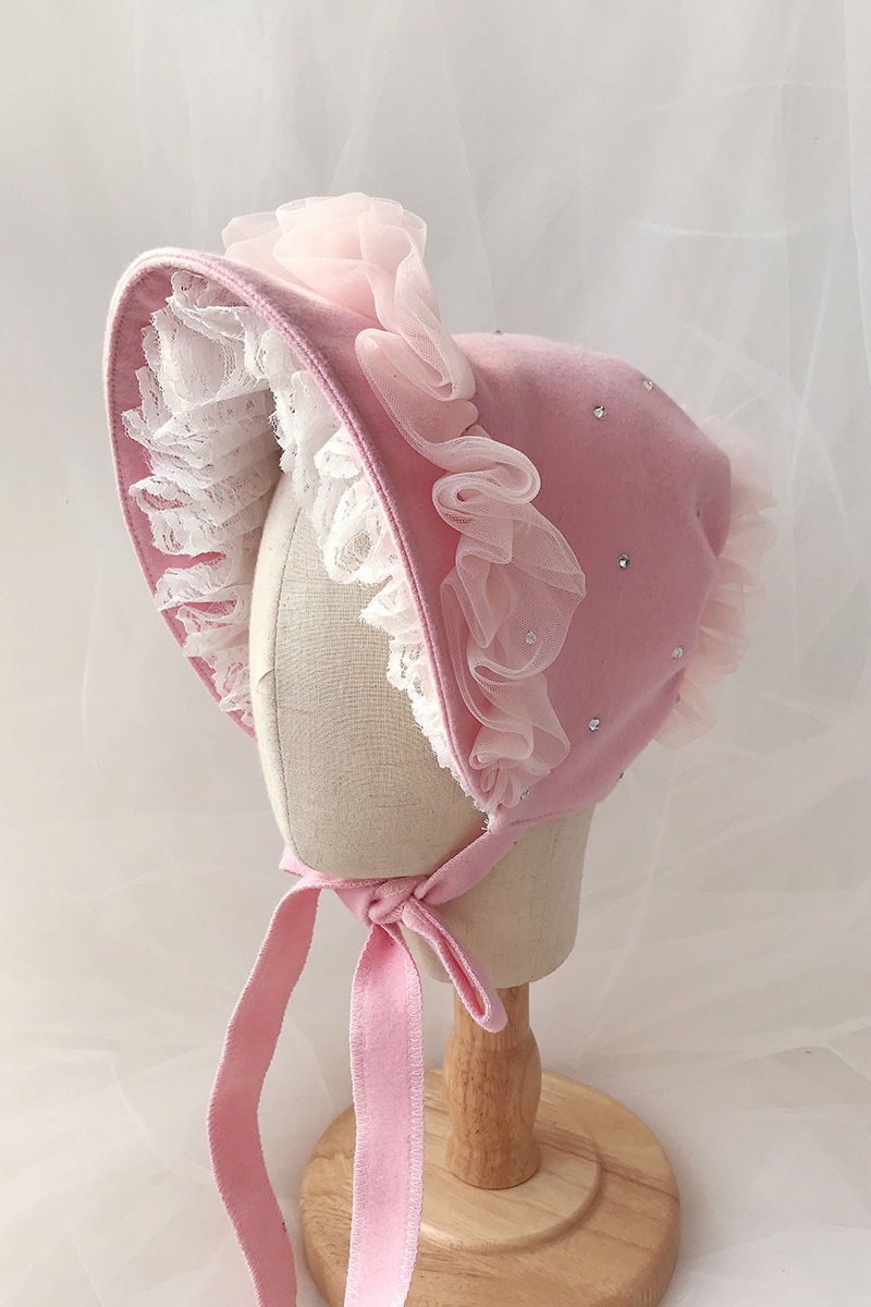 ベビー帽子は冬にかわいいプラスベルベットタイヤ帽子重工業大きなひさしウール耳保護赤ちゃん秋帽子女の子超かわいい