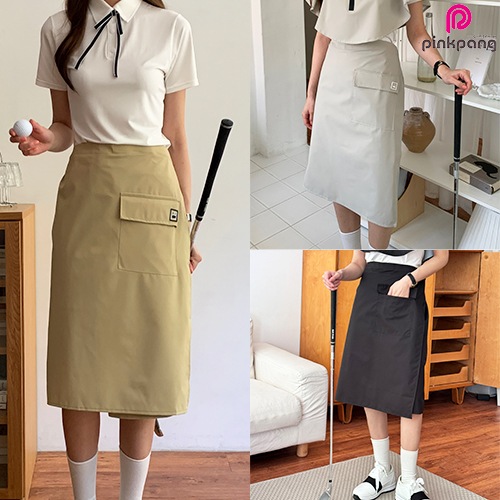 [全3色/選択可] レインスカート 雨具 UNISEX 韓国 ゴルフウェア PINKPANG ddmstreet
