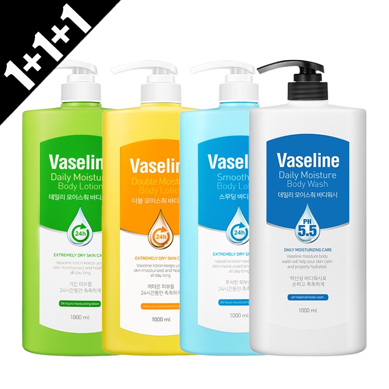 ワセリンボディローション/ボディウォッシュ シリーズ 1000ml*3個 4種/ヴァセリン ボディークリーム/ボディーソープ