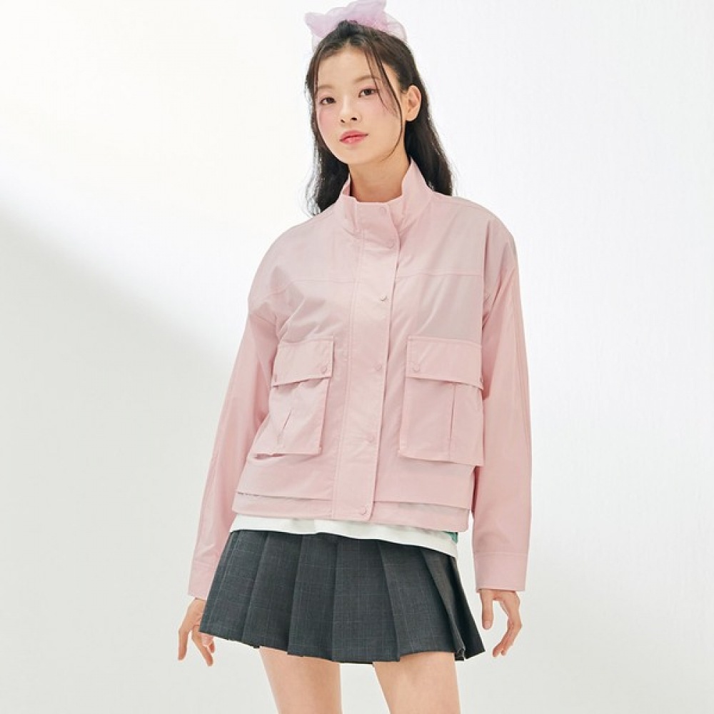 (チェースカルト) 女性用ハイネックアウトポケットジャンパー-dbrg4171C0P