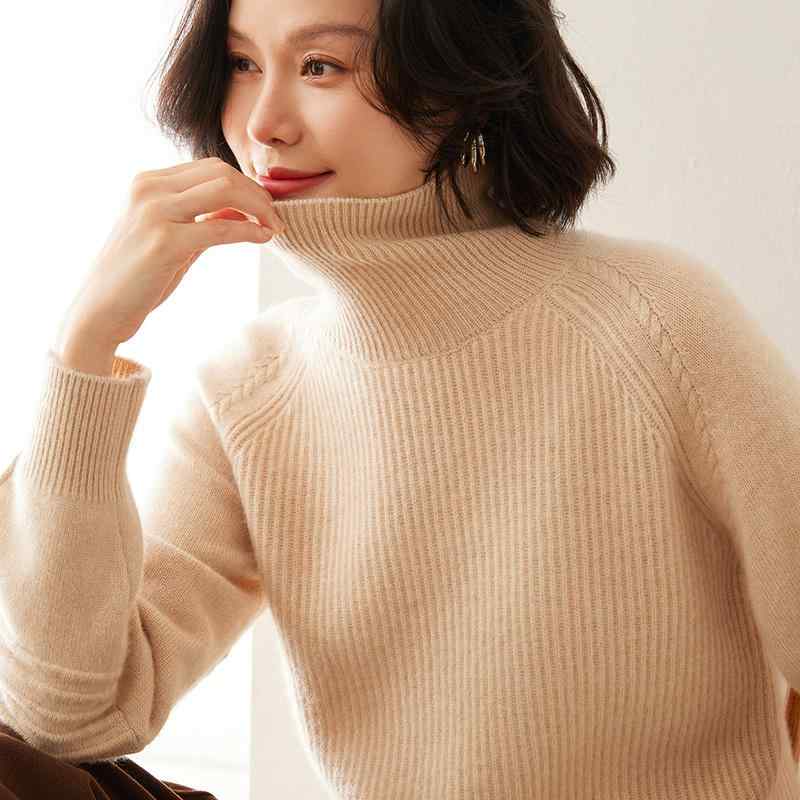 秋冬 コーデ レディース ファッション オシャレ 服 カワイイ シンプル 大人カワイイ 大きいサイズ タートルネック セーター ソリッドカラー セーター プルオーバー ソフト ニット シャツ 9,276円