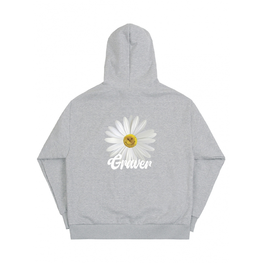 GRAVERバックデイジーフラワースマイルフード集業グレー
