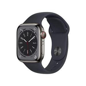 Apple Watch Series 8 GPS+Cellularモデル 41mm MNJJ3J/A [グラファイトステンレススチールケース/ミッドナイトスポーツバンド]