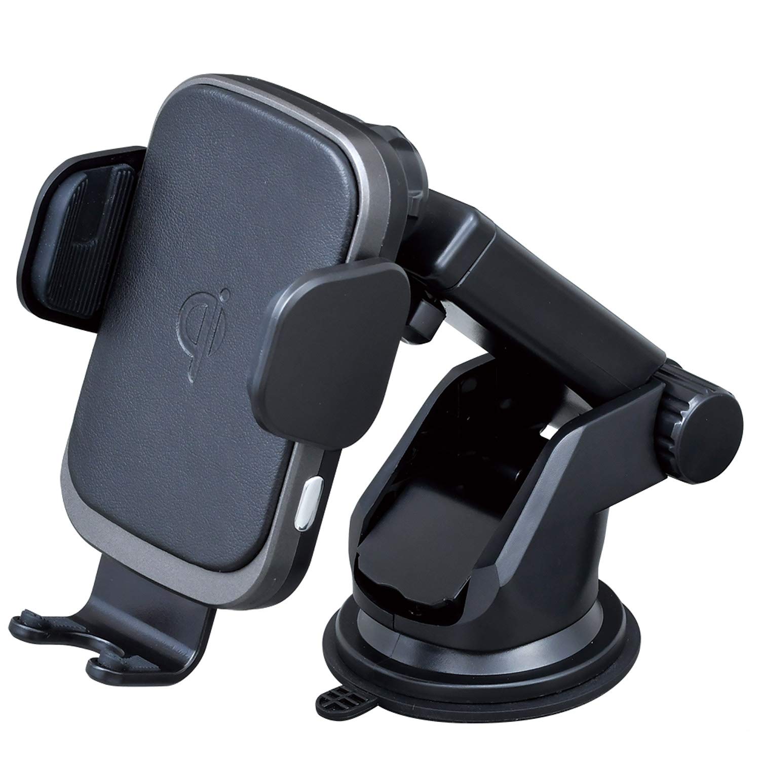 セイワ(SEIWA) 車内用品 Qi ワイヤレス充電器 ホルダー i Phone スマートフォン ブラック D586 自動開閉 スマホ 360度回転 ダッシュボード 吸盤 5W/7.5W/10W対応