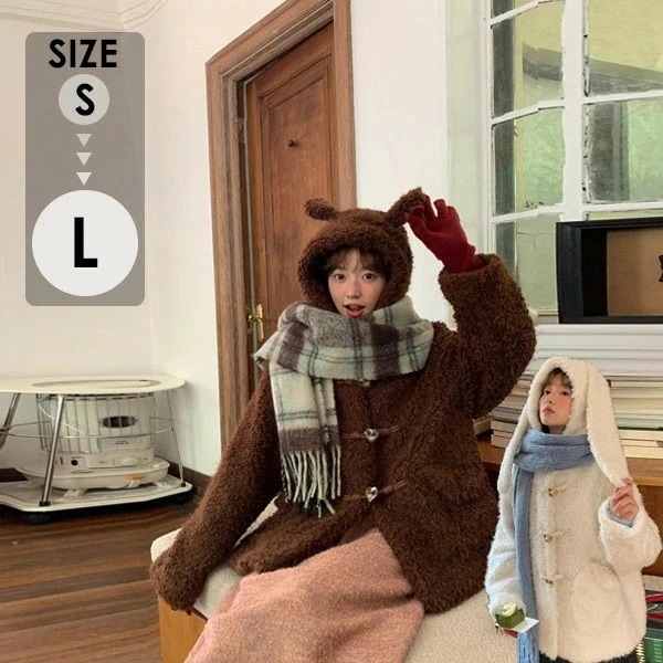 パーカー ふわふわ もこもこパーカー アニマル 大きいサイズ うさぎ パーカー うさ耳 うさみみパーカー 兎耳パーカー 熊耳パーカーかわいい ジャケット ポケットグローリーパーク