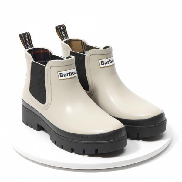 BARBOUR Halton アンクル ウェリントン ブーツ - ライトサンドブラック LRF0100 SN11 ハルトン アンクル ウェリントン ブ
