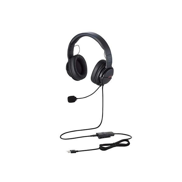 エレコム ゲーミングヘッドセット ARMA オーバーヘッド バーチャルサラウンドアダプタ付 ブラック HS-ARMA200VBKヘッドセット