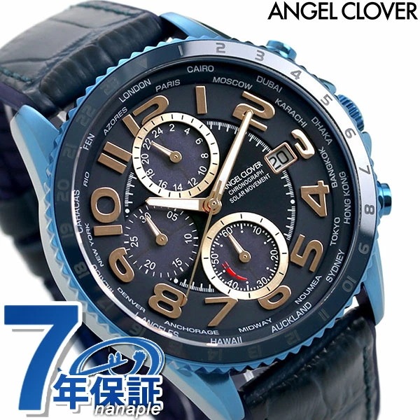 【後払い手数料無料】 エンジェルクローバー ANG MOS44NNV-NV 腕時計 メンズ 44mm モンドソーラー 時計 メンズ腕時計