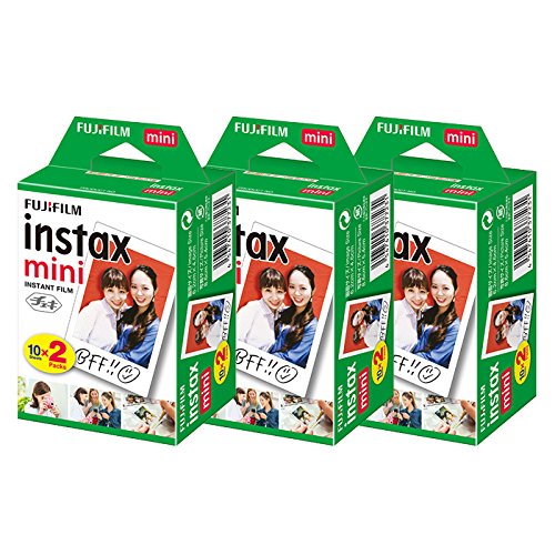 富士フィルム カラー チェキフィルム instax mini 2パック品 JP2(20枚入り)×3個セット [60枚入] マルチカラー