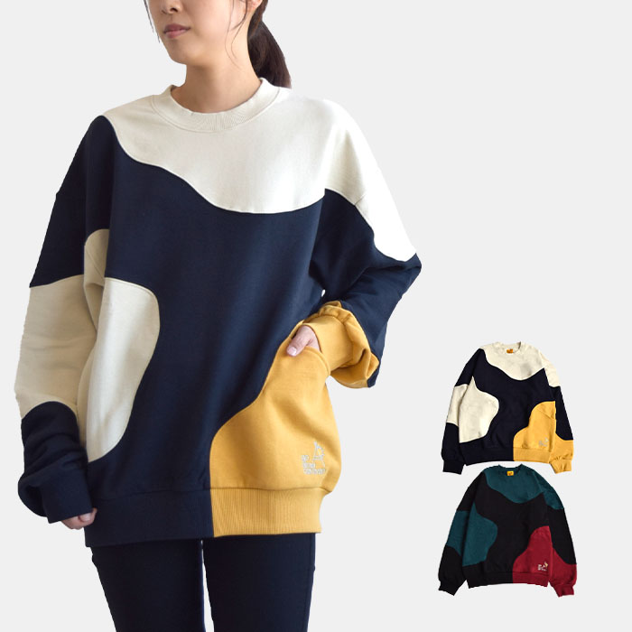 ゴースローキャラバン トップス スウェット トレーナー プルオーバー 空紡糸裏毛 CRAZY切替クルースウェット メンズ レディース ユニセックス 332618 8,316円