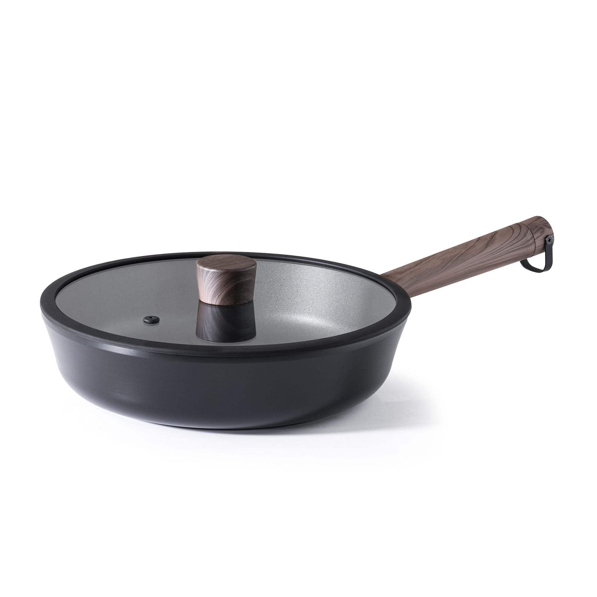 SENSARTE 深型フライパン 28cm 蓋付き ノンスティック加工 IH対応 ガス火対応 炒め鍋 オール熱源対応 焦げ付きにくい 5層構造 スイスからのコート PFOAフリー お手入れ簡単 中華鍋