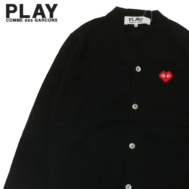 【数量限定特別価格】 プレイ コムデギャルソン PLAY COMME des GARCONS x Invader Cardigan ニット カーディガン BLACK 231-000399-061