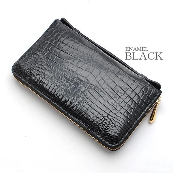 【新規OPEN】【期間限定セール】【激安】【新品未使用】本クロコダイルレザー　特殊ミニタイプ　取っ手付　セカンドクラッチバッグ　CCB-1　エナメルBK