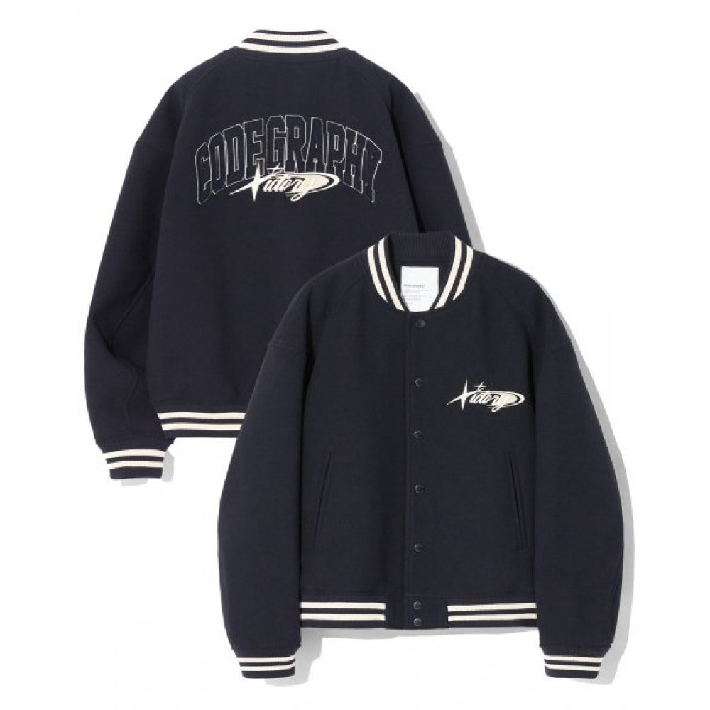 CODEGERY ビクトリーウールバーシティジャケット_ネイビー