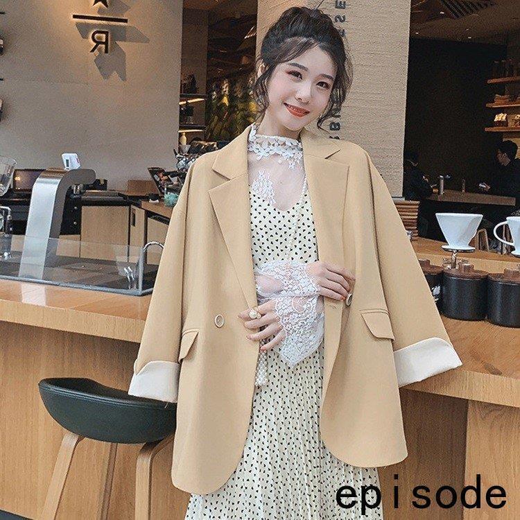 【急速出荷 2025年新作】ブレザー スーツ レディース きれいめ 春秋 40代 30代 20代 ゆったり ロング丈 ブレザー カジュアル 長袖 大きいサイズ 韓国風 通勤 オシャレ スーツジャケット