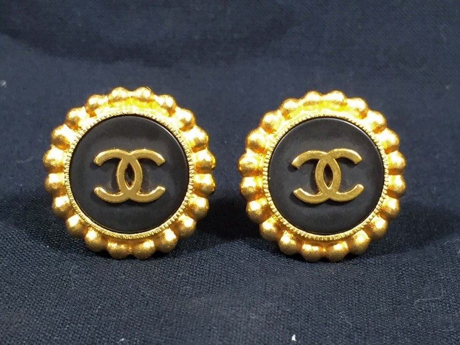 イヤリング ココマーク 94P ブラックゴールド 中古品