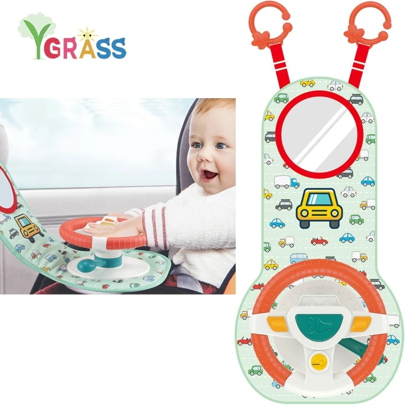 赤ちゃん用のおもちゃの車のシート 運転中の音楽のおもちゃ 軽量のアクティビティシート付き 幼児用のトラベルおもちゃ 男の子と女の子用のギフト