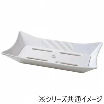 福井クラフト　タコ長角盛鉢（大）本体　白グロス 83360310