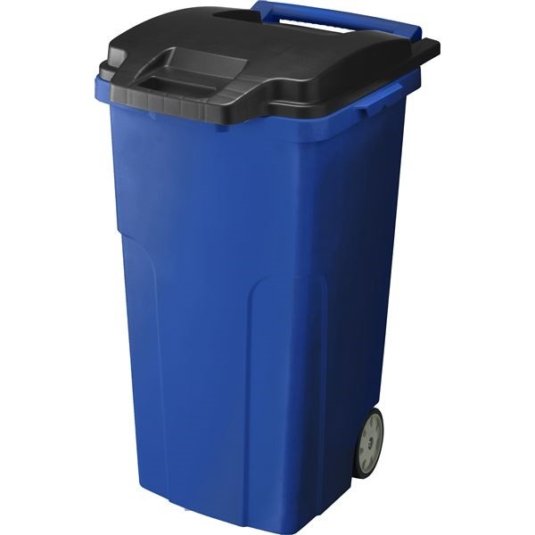 可動式 ゴミ箱/キャスターペール [90C4 4輪] ブルー フタ付き [家庭用品 掃除用品]