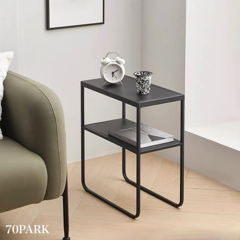 幅25cm アイアン 収納 サイドテーブル 全2色 スリム ラック おしゃれ 韓国インテリア 韓国雑貨 韓国っぽ インテリア雑貨 韓国