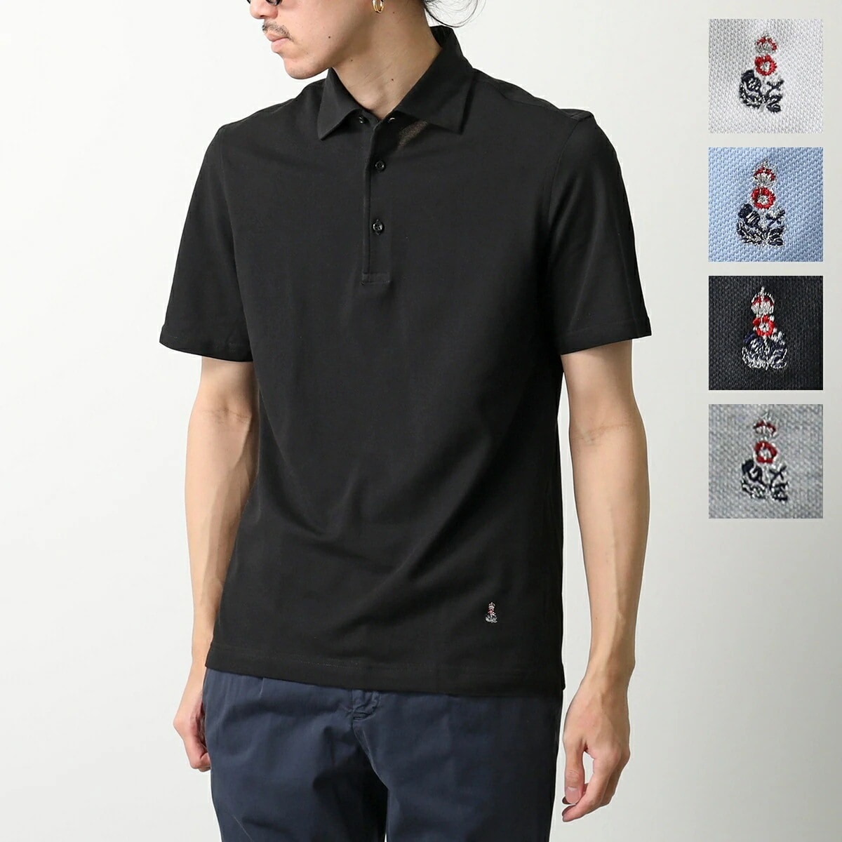GUY ROVER ギローバー ポロシャツ PC433 551500 メンズ コットン 鹿の子 半袖 台衿 刺繍ロゴ カラー5色 14,634円