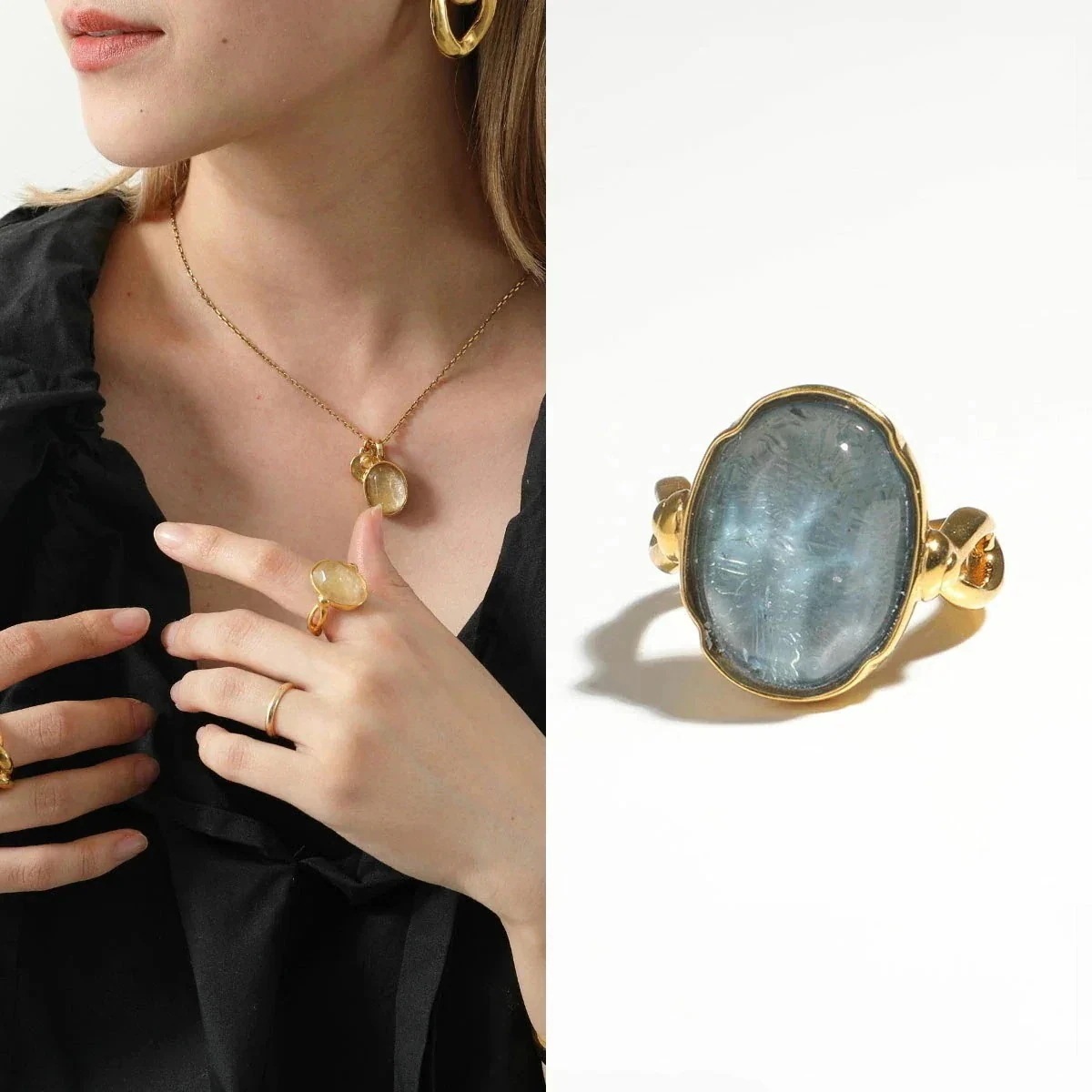 GOOSSENS PARIS グーセンスパリ リング Cabochons Oval GOOH13RI04 レディース オーバル ストーン チェーン アクセサリー】 【mega】