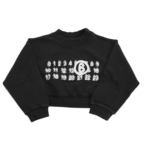 MM6 スウェット M60683 キッズ ブラック