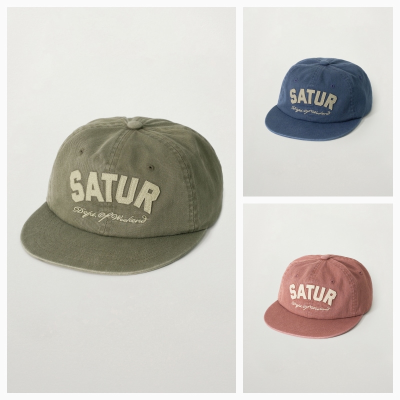 【SATUR】 26SS Arch Logo Applique Ball Cap : 3colors