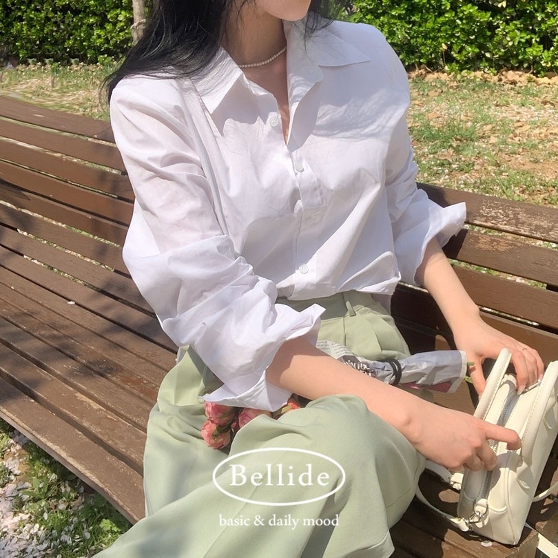 韓国の女性ファッション/ [MADE] 春のベーシックなスタンダードシャツ&ブラウス bs1128