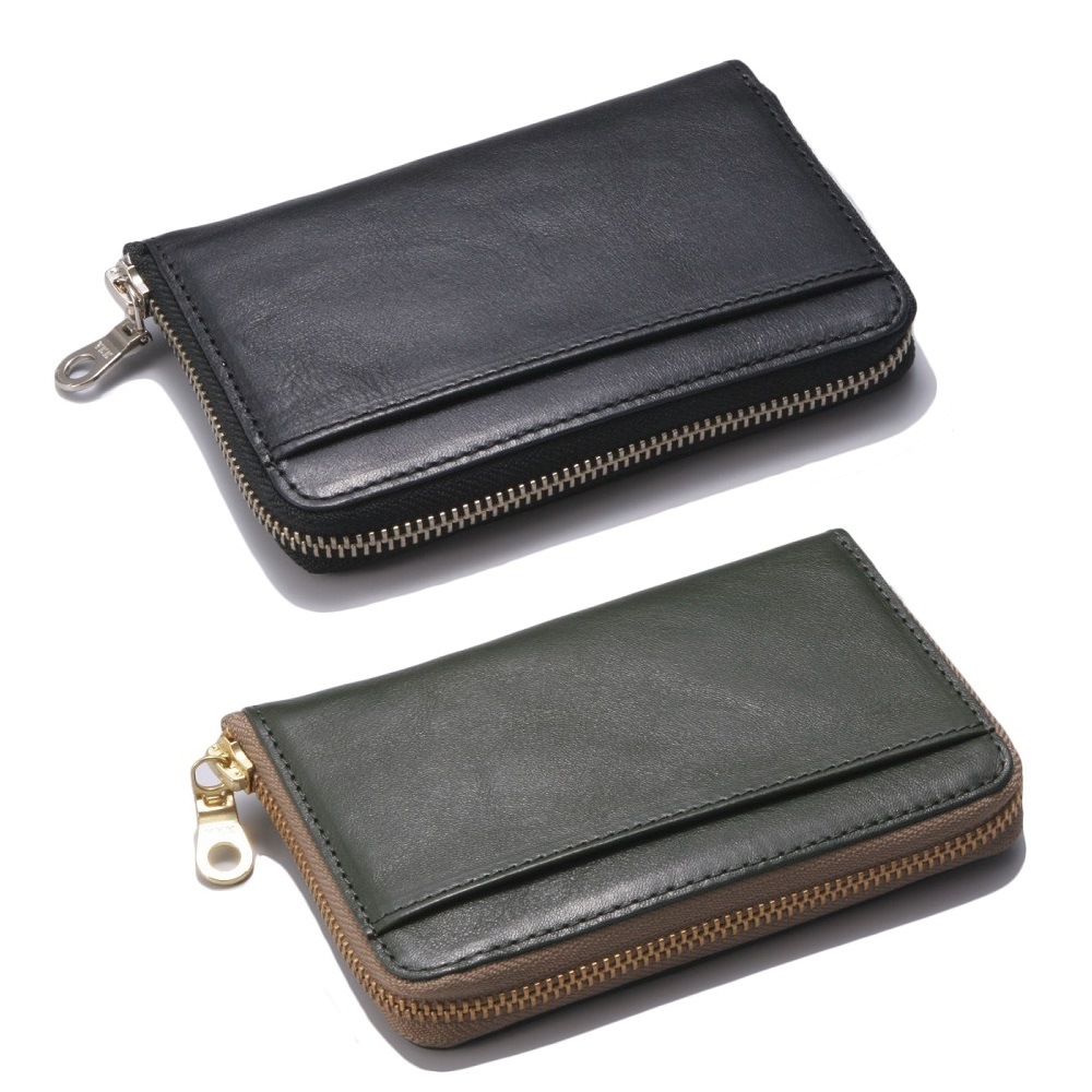 二つ折り財布 ラウンドファスナー ボックス型小銭入れ 本革 財布 メンズ レディース 7252