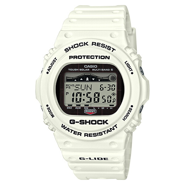 国内正規品 カシオ 時計 腕時計 手表 Gショック G-SHOCK ジーショック G-LIDE ジーライド 電波ソーラー デジタル 多機能 20気圧防水 白 ホワイト GWX-5700CS-7JF 誕