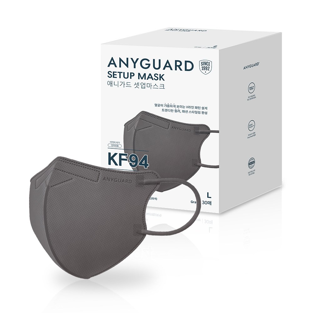 アニガードセットアップ サブリ型マスク 大型KF9430個入りグレー1個