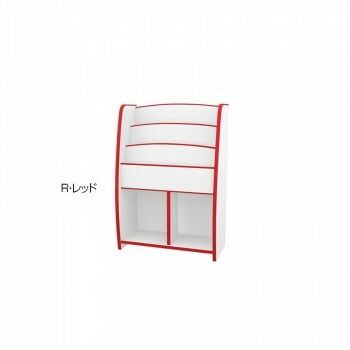 知育家具 EVAキッズシリーズ マガジンラック 幅63cm MRJ-63H　R/レッド