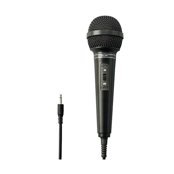 （まとめ） ELPAダイナミックマイクロホン UD-315（BK） 1個 (×3セット)
